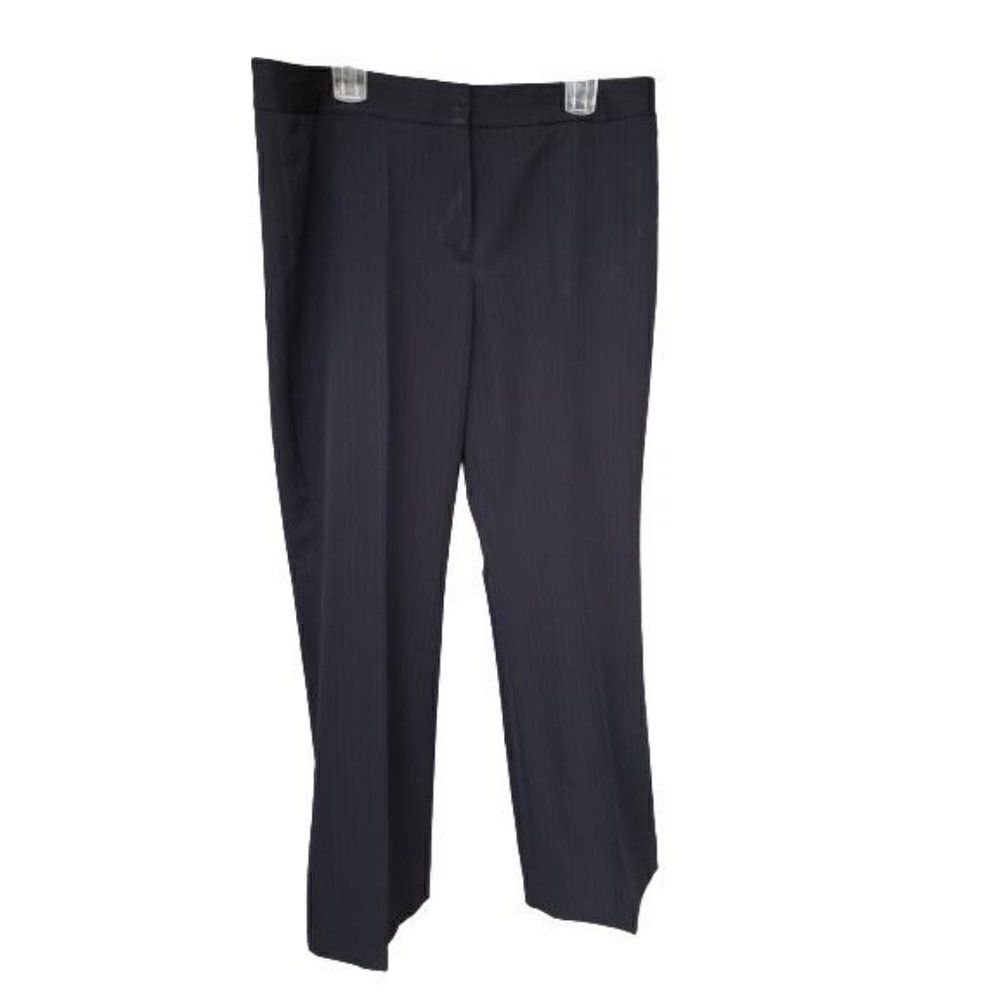 Women's Black Slacks 12 Straight Leg Work Trouser Pants  Size 12 NWOT